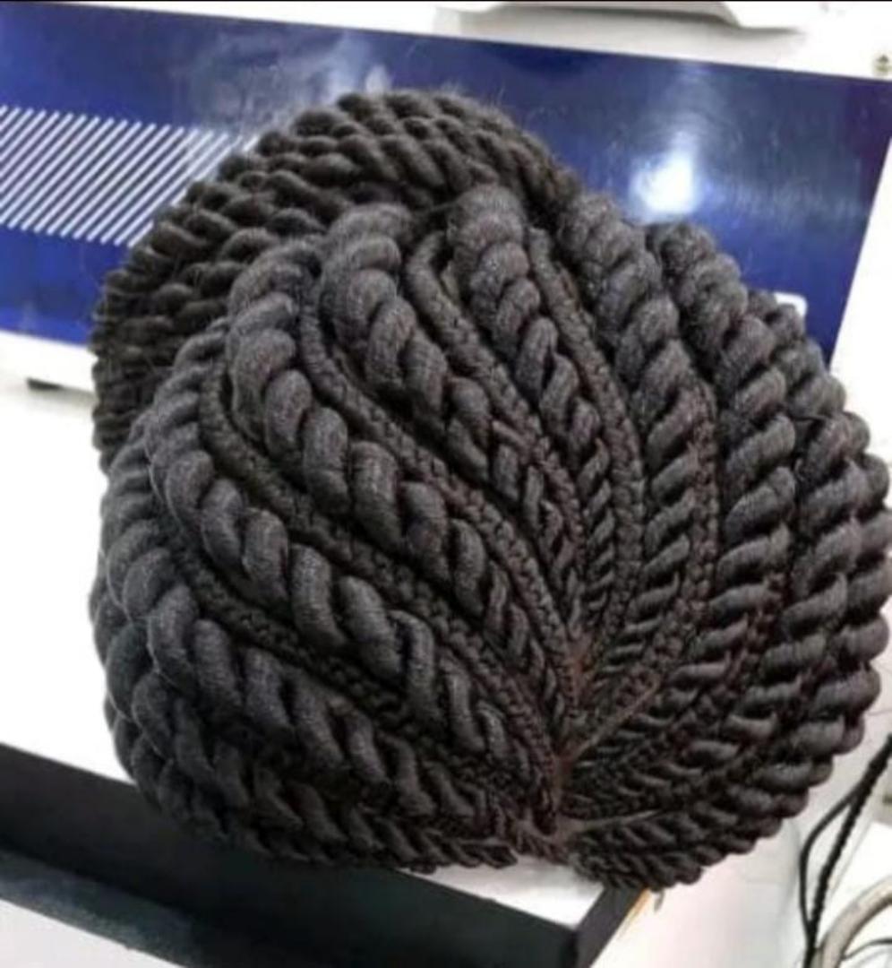 Ghanian twist line wig