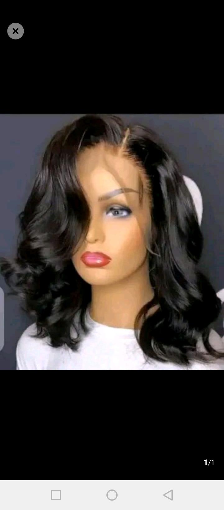 Bodywave frontal semi human hair wig