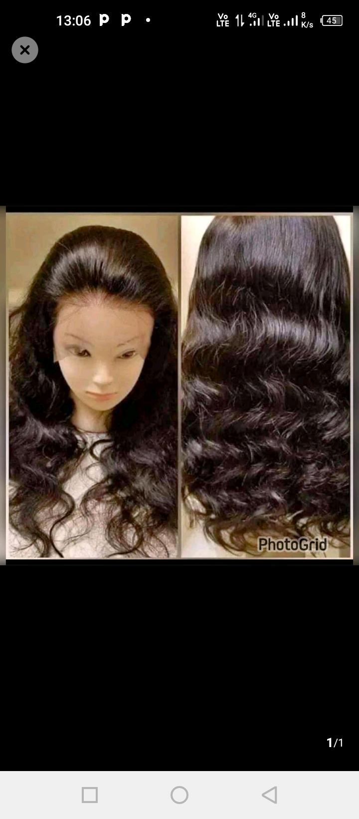 laced   semi human hair wig