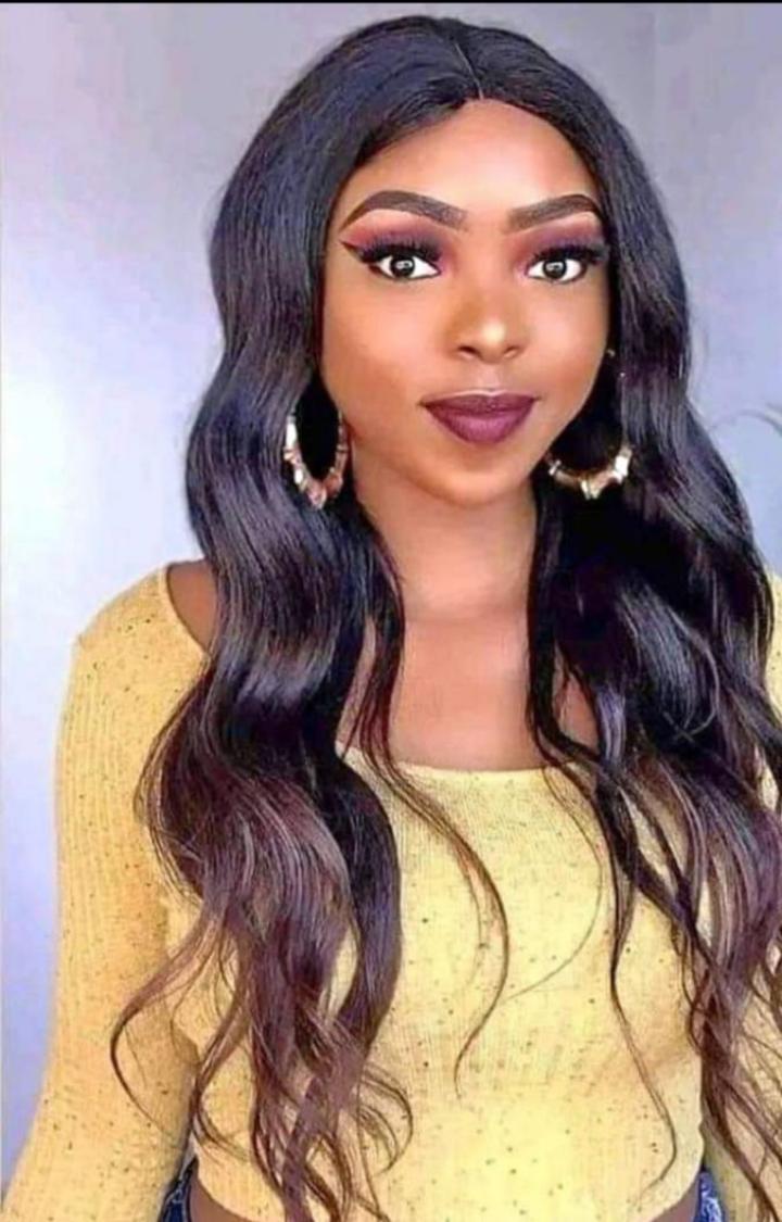 Closure loose wave semi human hair wig
