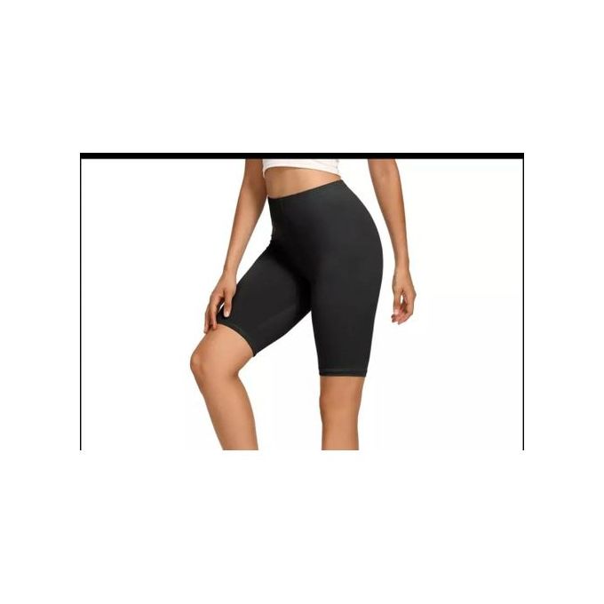 Fashion 4pcs Ladies Biker Shorts/Yoga Short/ Gym Shorts- Black.