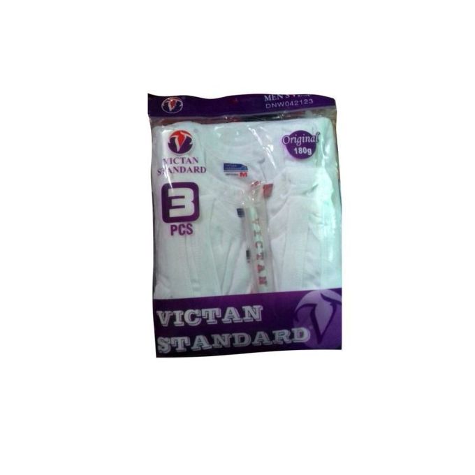 VICTAN Standard Mens' Cotton Fitted Vest (3Pcs