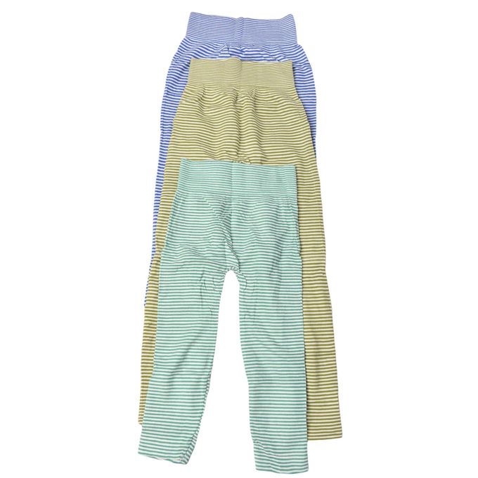 3 Pcs Quality Cotton Girls Stripped Stretchy Tights