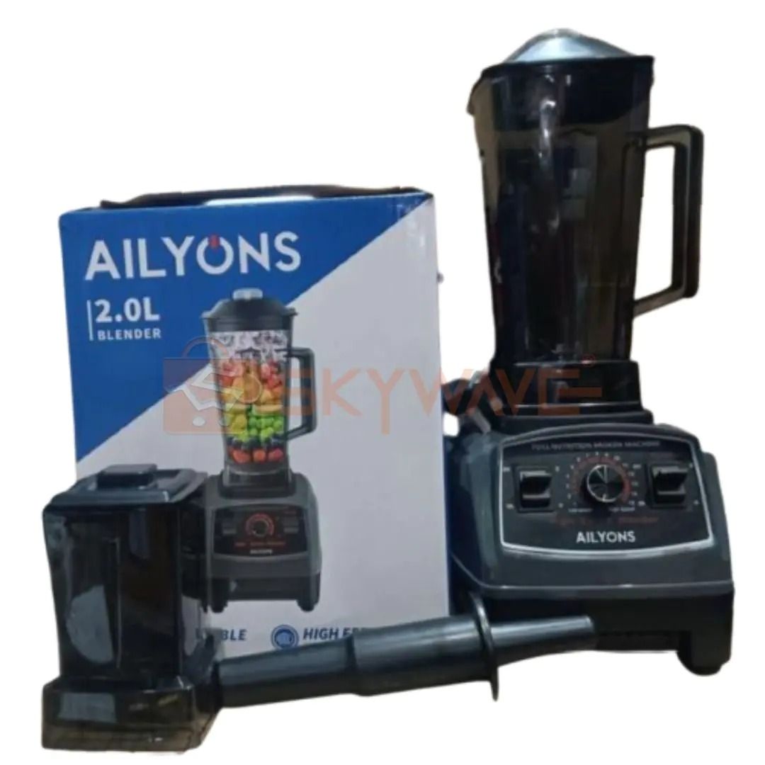 Ailyons 2-in-1 Commercial Blender with Grinder | 800W High-Power Motor | Unbreakable 2L Jar | Stainless Steel Blades | Multi-Speed Control–YT-8010