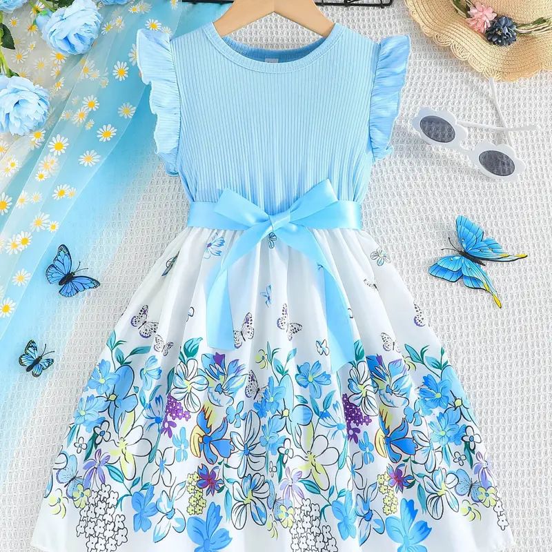 Summer New Elsa Princess Mesh Dress Children's Frozen Glitter Children's Children's Performance Children's Skirt