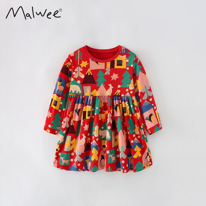 New autumn dress for girls, casual round neck long sleeved for children
Wearing a princess dress