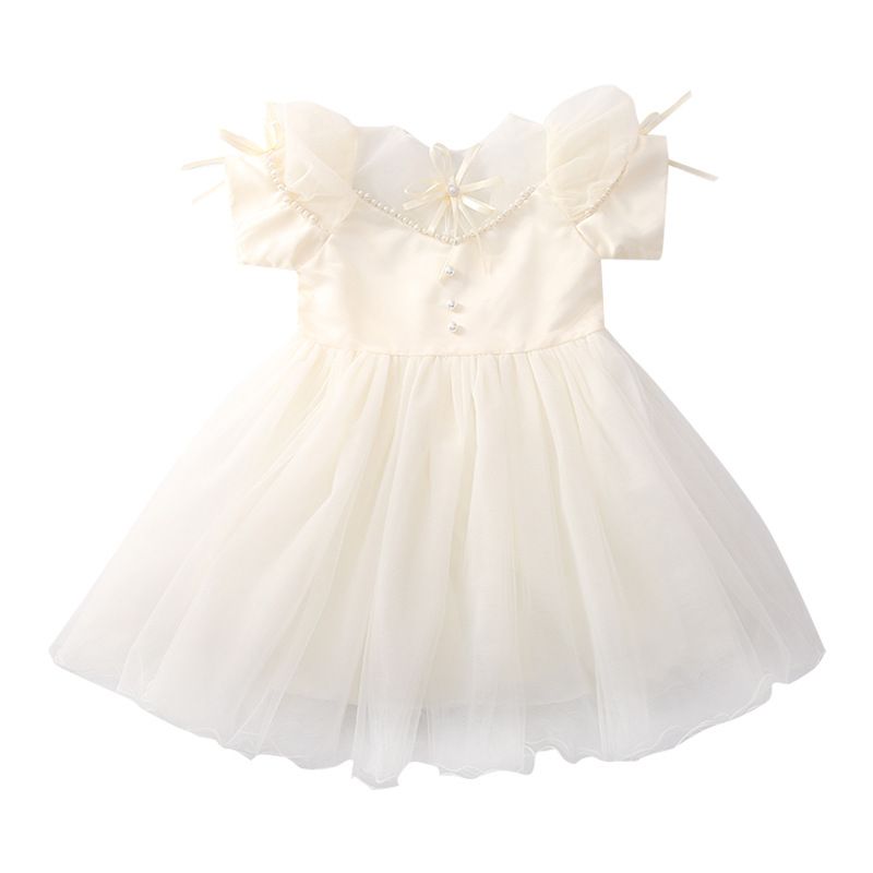 Princess dress, girls' summer fluffy dress, birthday dress, baby's high-end children's summer dress, performance dress, stylish dress