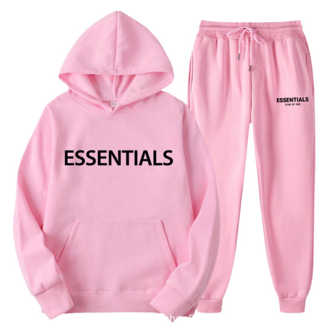 New couple set hoodie for men and women, high street fashion brand autumn and winter two-piece set, simple and atmospheric couple outfit for men and women