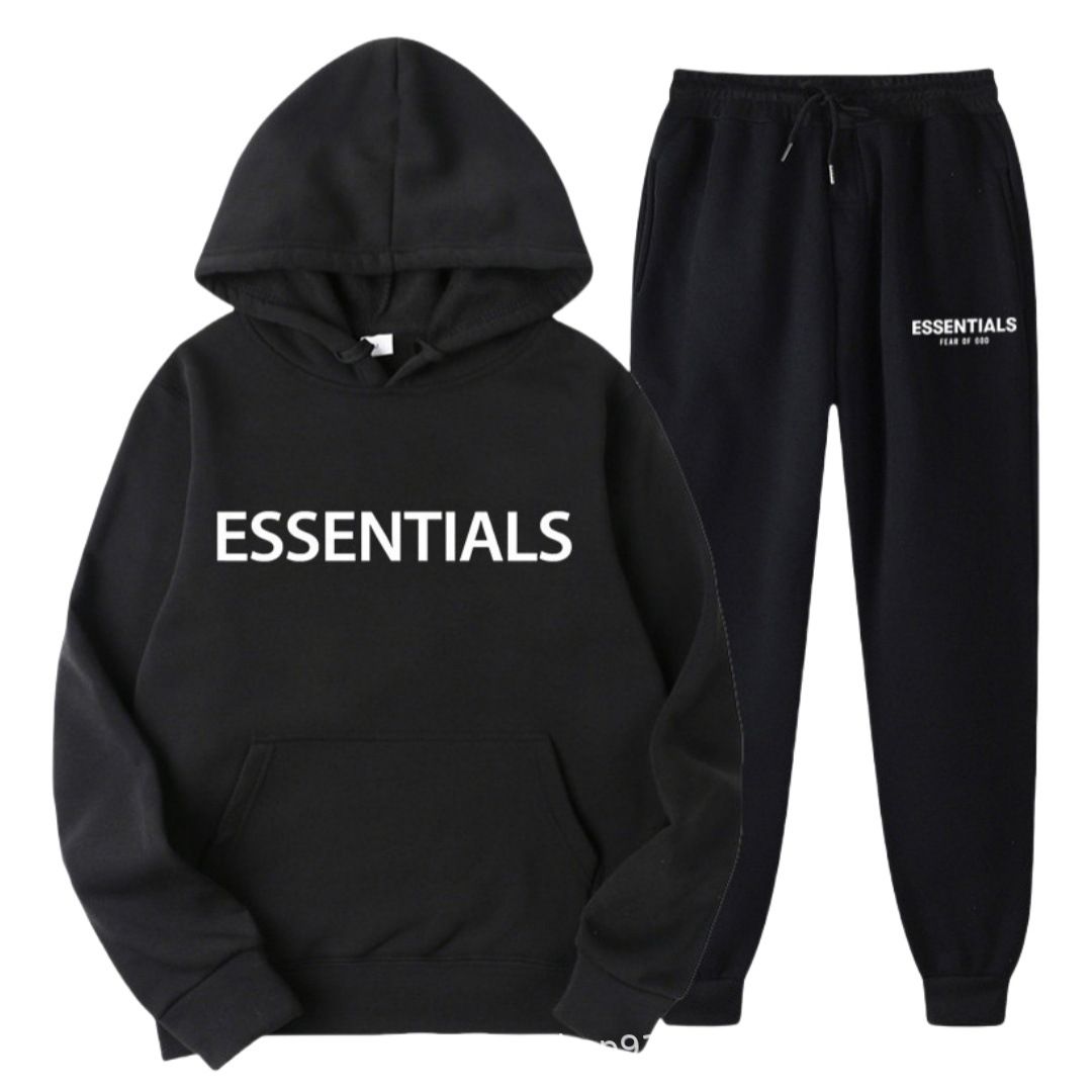 New couple set hoodie for men and women, high street fashion brand autumn and winter two-piece set, simple and atmospheric couple outfit for men and women