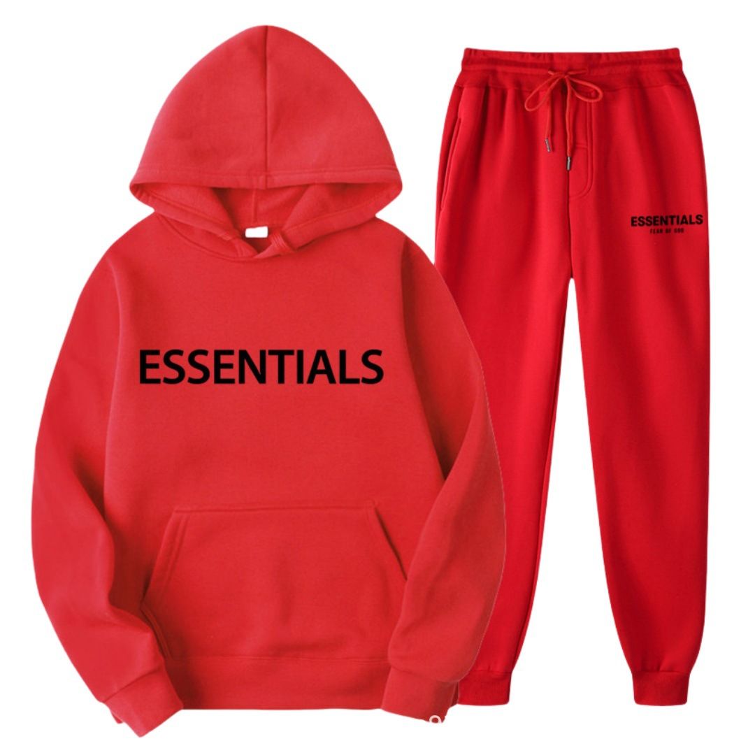 New couple set hoodie for men and women, high street fashion brand autumn and winter two-piece set, simple and atmospheric couple outfit for men and women