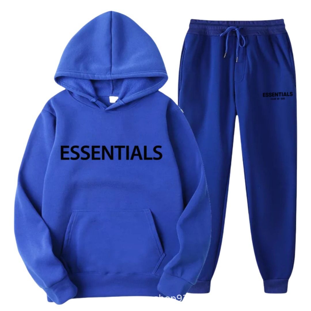New couple set hoodie for men and women, high street fashion brand autumn and winter two-piece set, simple and atmospheric couple outfit for men and women