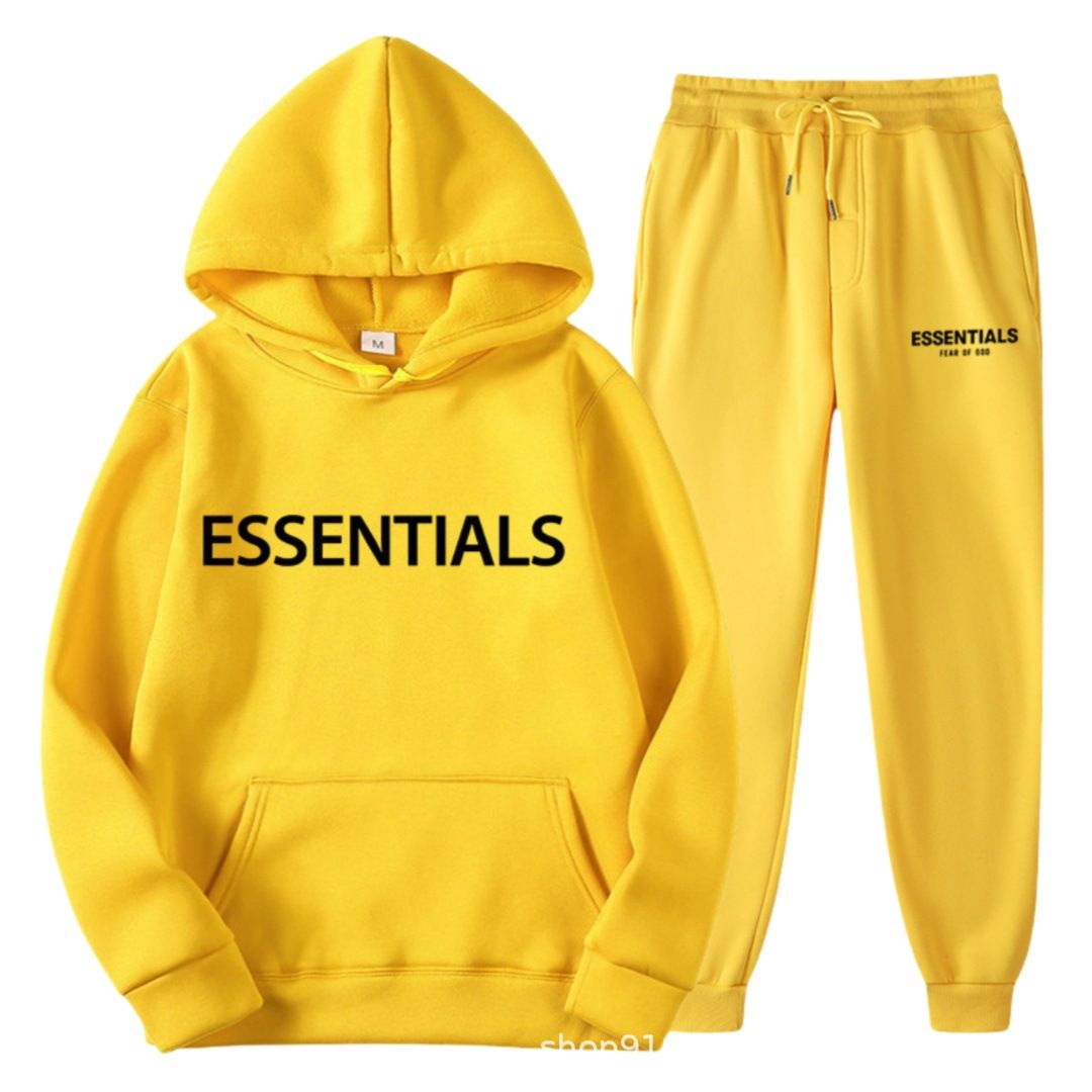 New couple set hoodie for men and women, high street fashion brand autumn and winter two-piece set, simple and atmospheric couple outfit for men and women