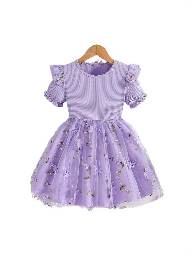 European and American style summer clothes, girls' princess dresses, infants and young children's mesh dresses, children's dresses
