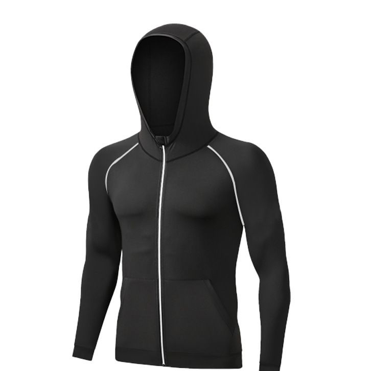 Sports trench coat, men's windproof and rainproof autumn and winter cycling suit, training running waterproof hooded jacket