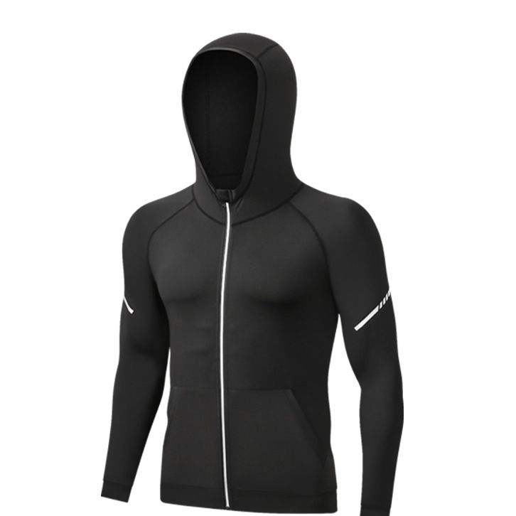 Sports trench coat, men's windproof and rainproof autumn and winter cycling suit, training running waterproof hooded jacket