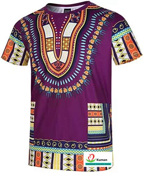 New men's and women's printed ethnic element series African clothing short sleeved T-shirt top