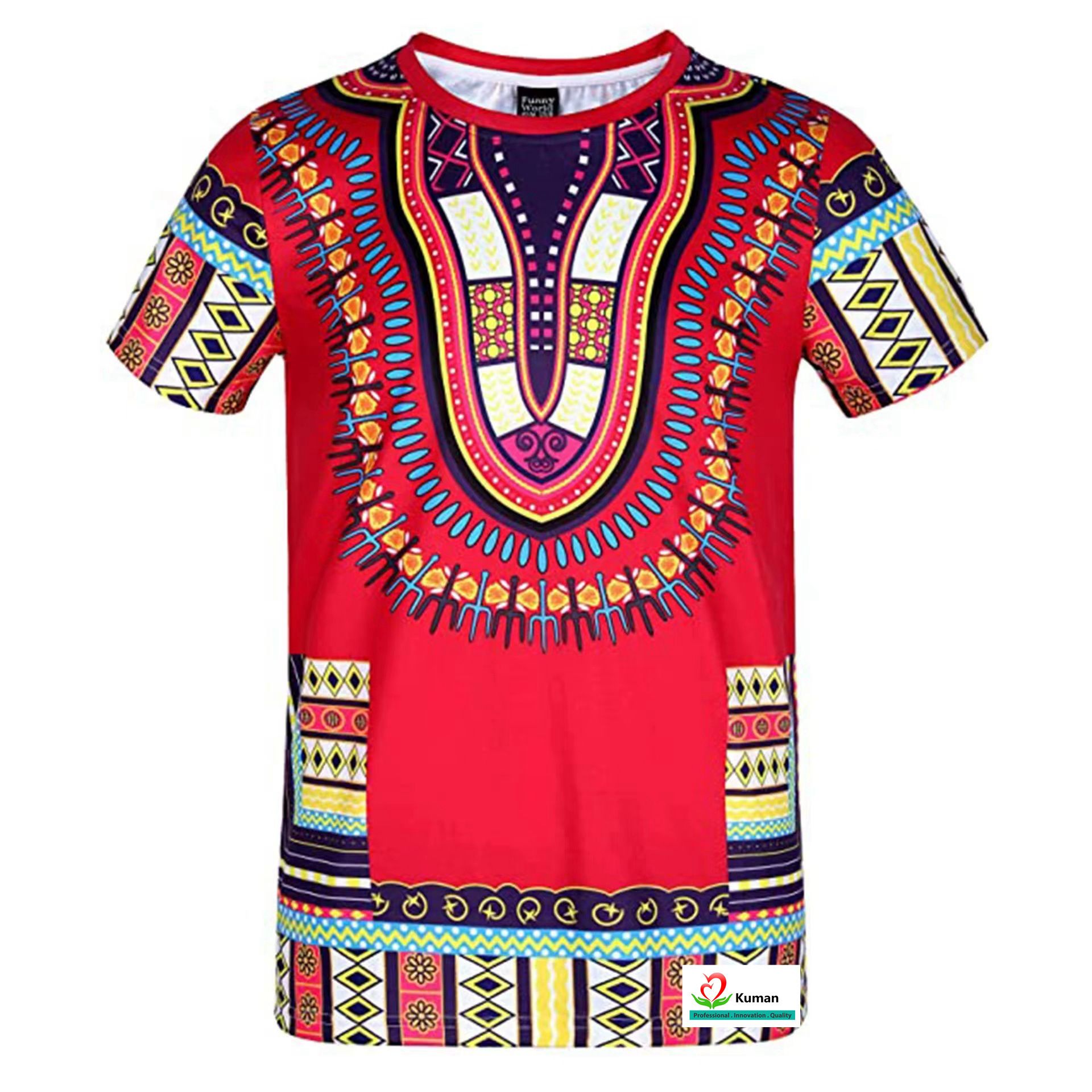 New men's and women's printed ethnic element series African clothing short sleeved T-shirt top