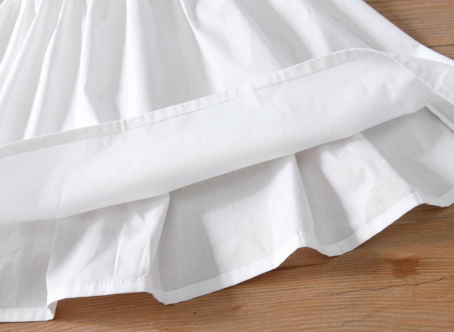 Baby girl's stylish white lace lapel princess dress, girls' summer dress, new mid size children's short sleeved dress