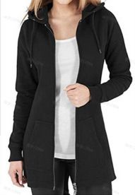 Autumn and winter cardigan European station cotton gray temperament commuting European and American solid color hoodie with thick velvet long zipper loose fit