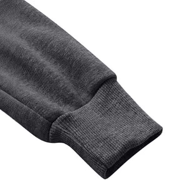 Autumn and winter cardigan European station cotton gray temperament commuting European and American solid color hoodie with thick velvet long zipper loose fit