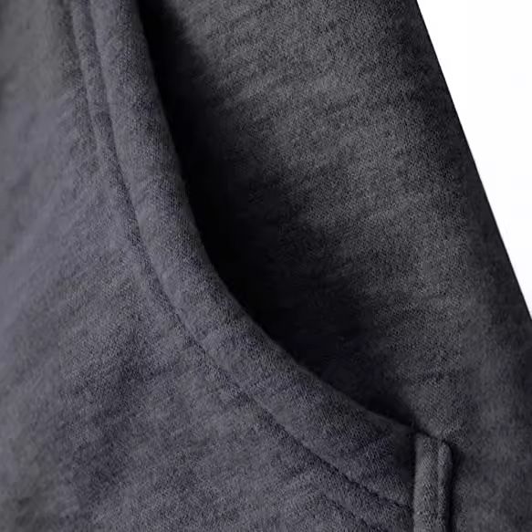 Autumn and winter cardigan European station cotton gray temperament commuting European and American solid color hoodie with thick velvet long zipper loose fit