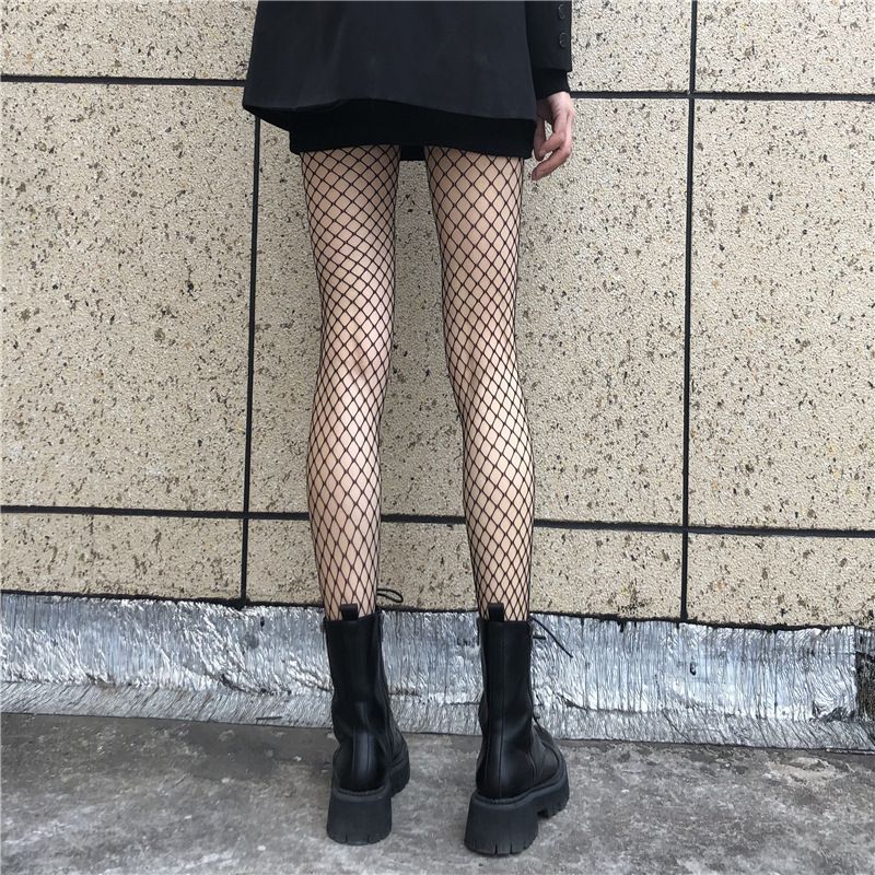 Fishing net socks, black stockings, women's autumn and winter styles, sexy black pantyhose, mesh large mesh small mesh middle mesh socks
