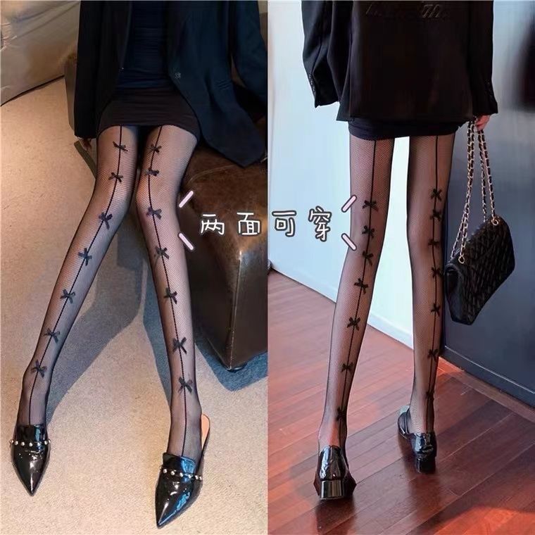 Fishing net socks, black stockings, women's autumn and winter styles, sexy black pantyhose, mesh large mesh small mesh middle mesh socks