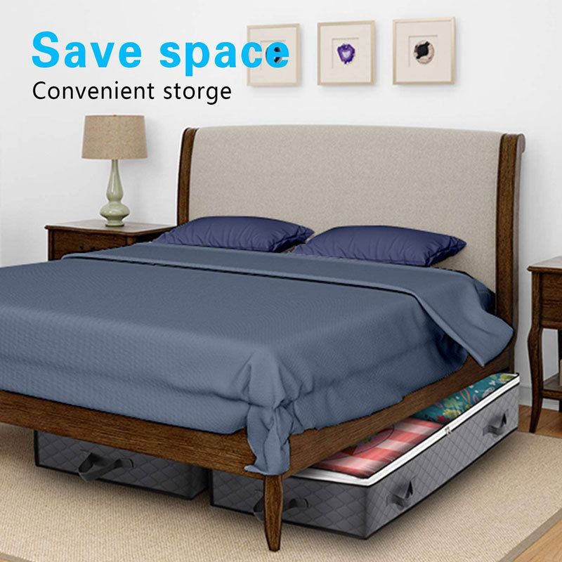 Under Bed Storage Bags, Foldable Under Bed, Thick Fabric Storage Box With Transparent Window And Reinforced Handle For Clothes, Blankets, Sweaters, Quilts, Shoes And Clothing,1 Pcs