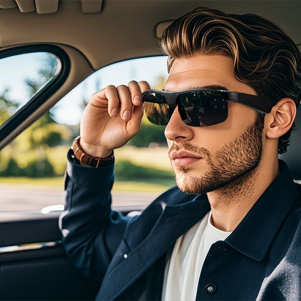 Smart Glasses for Men Women, Polarized Bluetooth Sunglasses, Bluetooth 5.3, Built-in Mic & Open Ear Speakers, Voice Assistant, IPX4 Waterproof, UV Protection Running Sport Sunglasses, Cycling Glasses