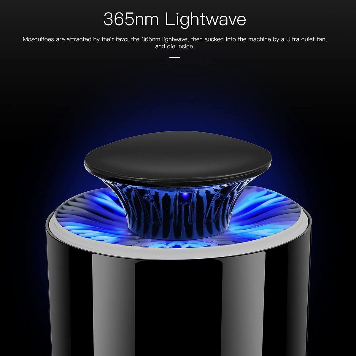 Fruit Fly Trap, Electric Mosquito & Fly Zappers/Killer - Insect Attractant Trap Powerful Little Gnats, Hangable Mosquito Lamp for Home, Indoor, Outdoor, Patio Black/White