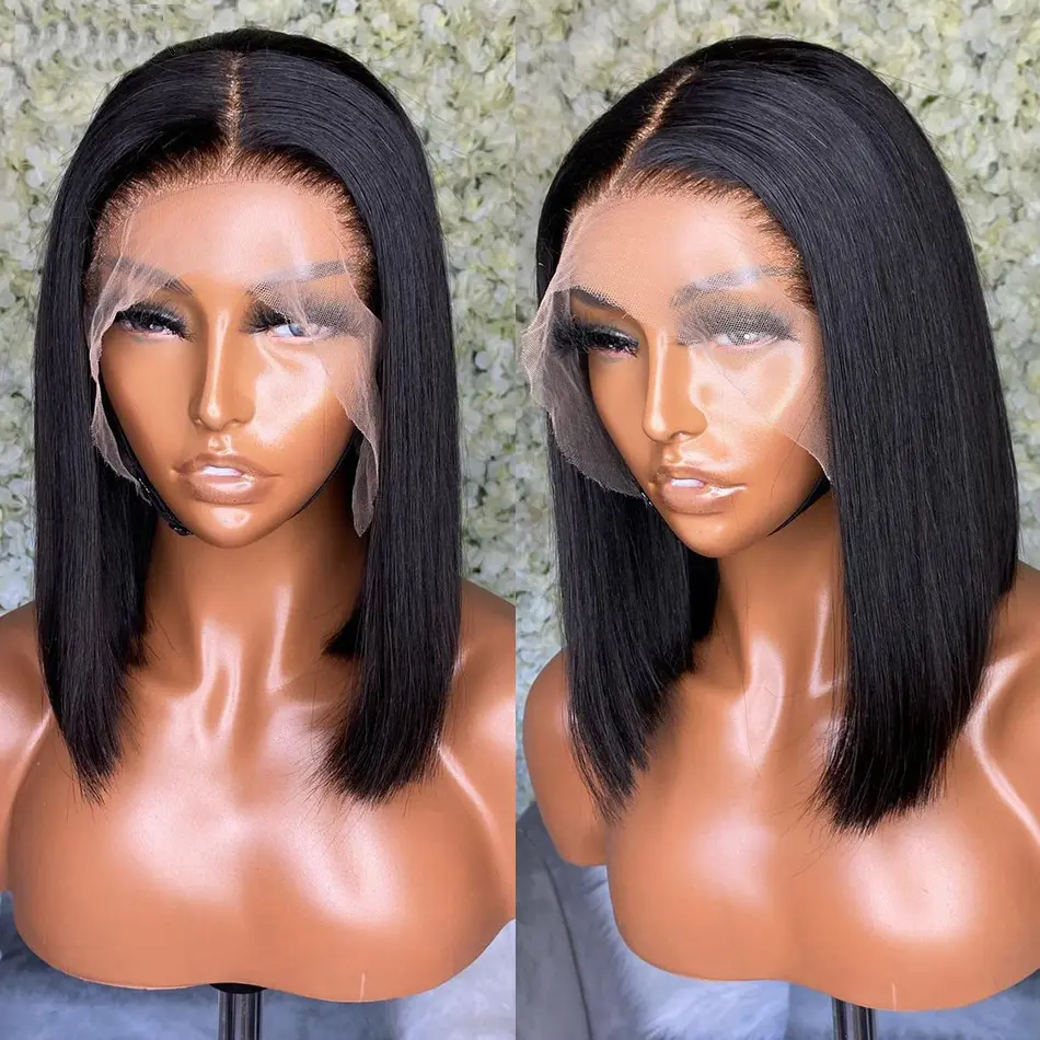 Short Bob Wigs Human Hair Lace Front Wigs Human Hair Wholesale Glueless HD Lace Frontal Wigs For Women
