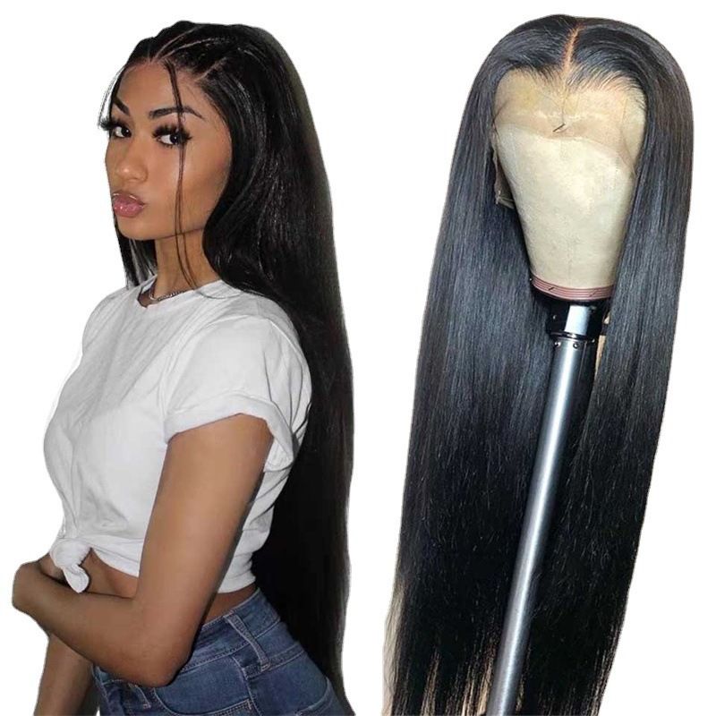 High-Temperature Synthetic Long Straight Wig with Adjustable Bangs – Versatile & Stylish 60cm