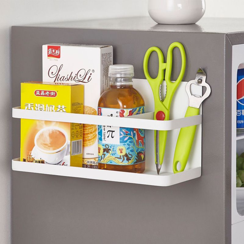 Magnetic Storage Rack for Kitchen & Laundry, Minimalist Fridge Side Organizer