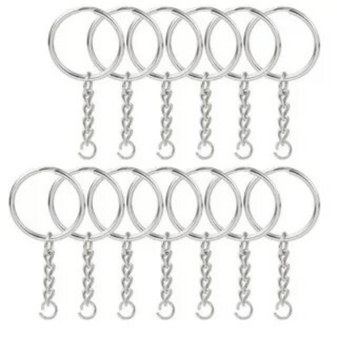 50 pieces keyrings with chain