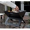 Portable barbecue grill / choma jiko.Charcoal BBQ Grill-Instant Foldable & Easy Portability For Outdoor Barbecues Camping Traveling Picnics Garden Beach Party - Black.Patented fold-open design