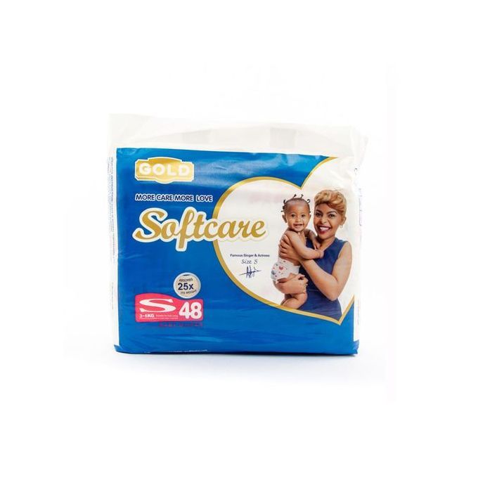 Softcare Baby Diapers - Small(3-6Kg) - Jumbo Pack(48pcs)