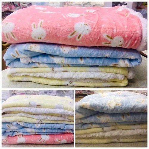 Warm Heavy Super Soft Baby Shawl Blanket (ASSORTED CARTON AND FLOWER THEME)