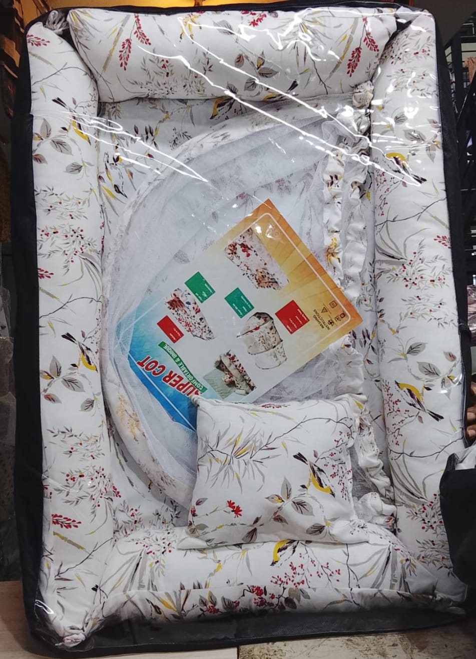 Baby nest Co-sleeper With Removable Mosquito Net and Head Pillow