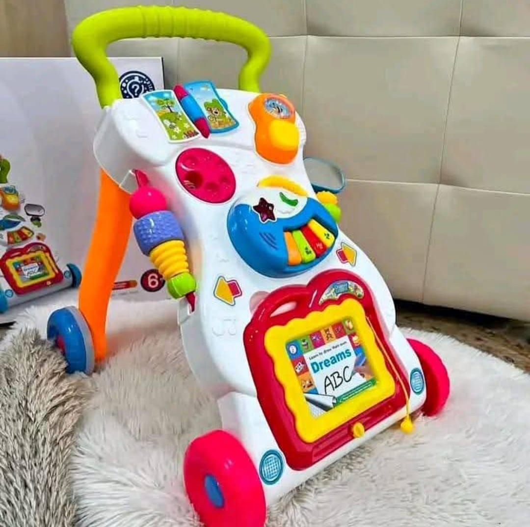 Fashion Musical Baby Walker/Push Walker-Multicolored