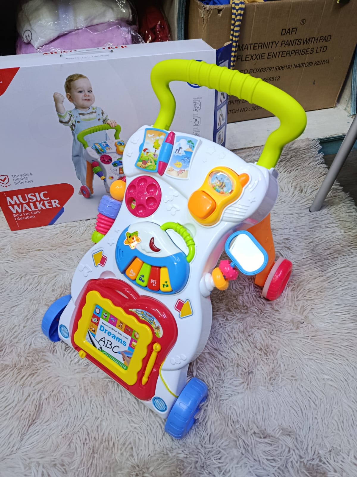Fashion Musical Baby Walker/Push Walker-Multicolored