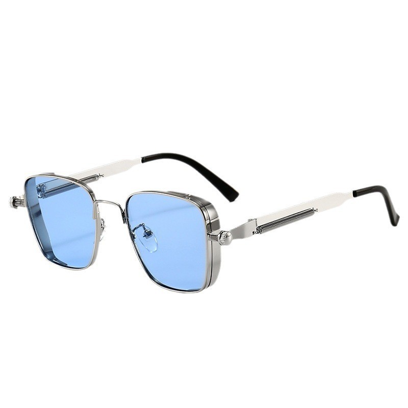 Retro Box Steampunk Metal Sunglasses European And American Universal Personality Sunglasses Sunglasses