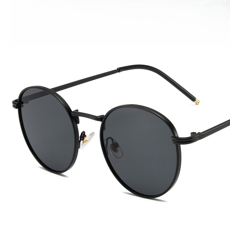 Korean Version Of Simple Metal Sunglasses Fashion Lightweight Round Sunglasses Internet Celebrity Cool Street Style Glasses Women