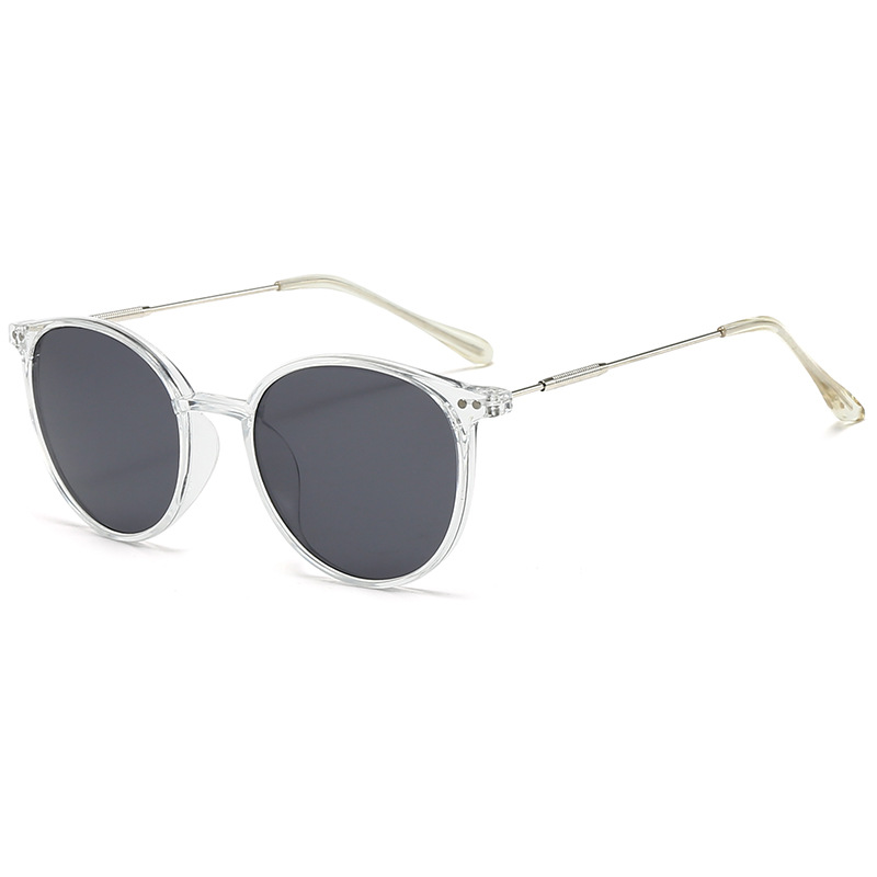 New Fashion Popular Men'S And Women'S Sunglasses Literary Retro Sunshade Sunglasses Round Frame Glasses Uv-Proof Sunglasses