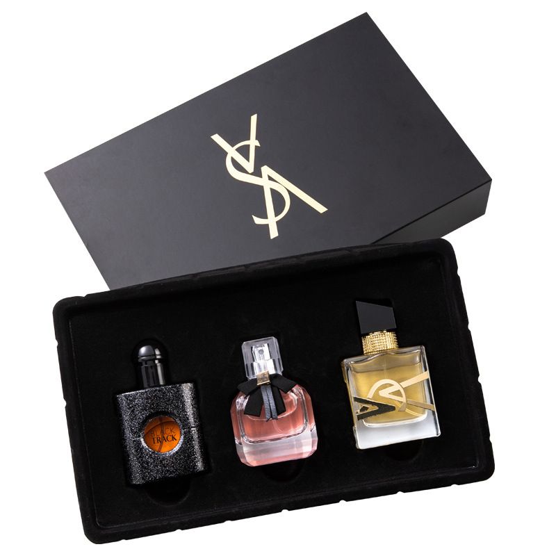 3Pcs Memory of Paris Lady Perfume Fragrances  Deodorants Gift Box Fresh Natural Long Lasting Women's Fragrance Eau De Parfum Spray for Women, Black Opium