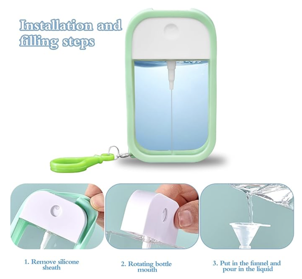 1 PCS Card Spray Bottle Perfume Atomizer (50 ml) | Portable Card Ultra-Thin Design Refillable Empty Bottles Apply to Travel | Can Fill Makeup Toner, Air Fresheners, Alcohol, Hand Sanitizer, etc