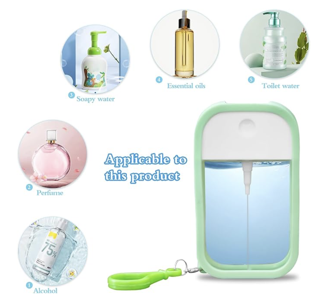 1 PCS Card Spray Bottle Perfume Atomizer (50 ml) | Portable Card Ultra-Thin Design Refillable Empty Bottles Apply to Travel | Can Fill Makeup Toner, Air Fresheners, Alcohol, Hand Sanitizer, etc