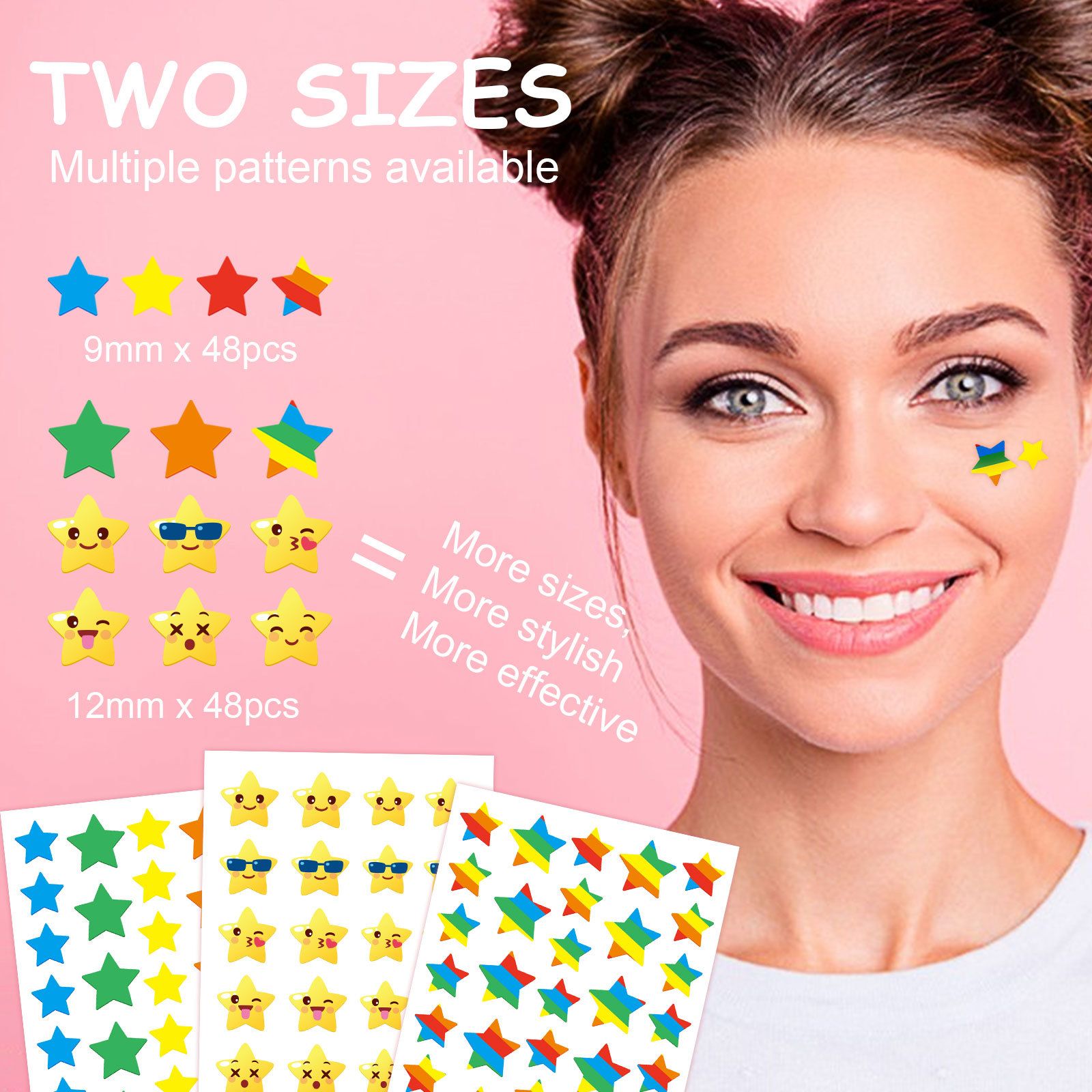 Acne Patch Pimple Patch 36Patches colourful emoji stars Acne Absorbing Cover Patch Hydrocolloid Invisible Acne Patches For Face Zit Patch Acne Dots Tea Tree Calendula Oil