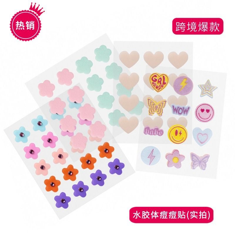 12Counts Pimple Patches for Face emoji Hydrocolloid Acne Patches for face Invisible Zit Patches for Face Pimple Patch Acne Spot Treatment Patch Blemish Patches Cover Patches Stickers