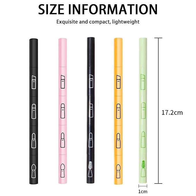 4 in 1 Makeup Brush Set, Portable Travel Size MakeUp Brushes Detachable Eyeshadow Brush Eyebrow Brush Screw Brush Lip Brush, Exquisite Multi-function Makeup Brushes Funny Combination (black)