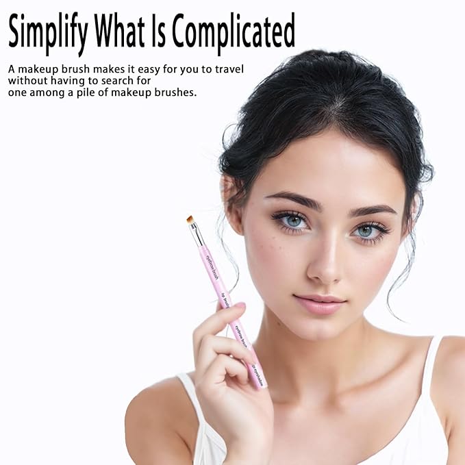 4 in 1 Makeup Brush Set, Portable Travel Size MakeUp Brushes Detachable Eyeshadow Brush Eyebrow Brush Screw Brush Lip Brush, Exquisite Multi-function Makeup Brushes Funny Combination (black)